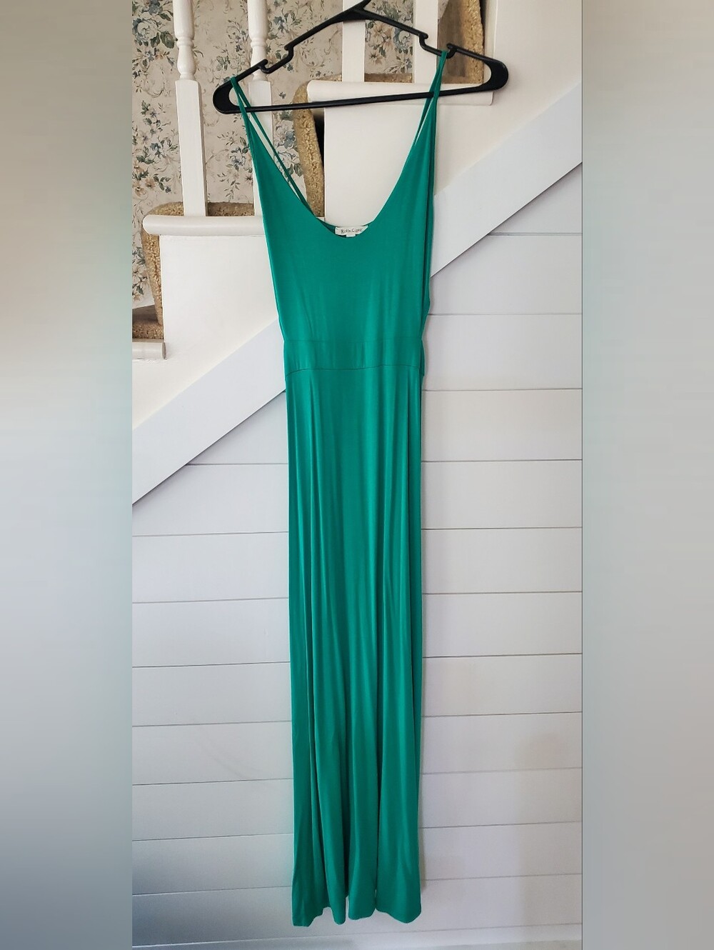 Green Side Cut Out Maxi Dress